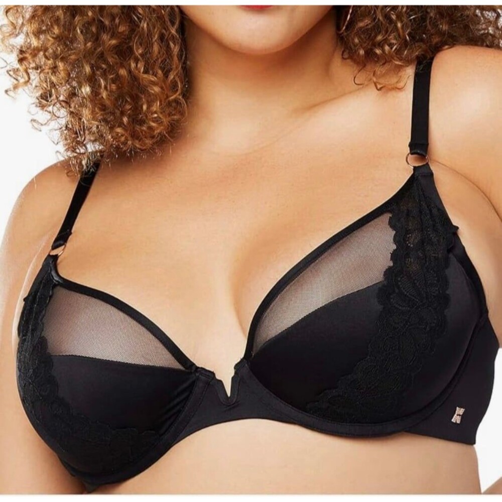 Savage X Women's Savage Not Sorry Microfiber & Lace Half Cup Bra Size 42DD New